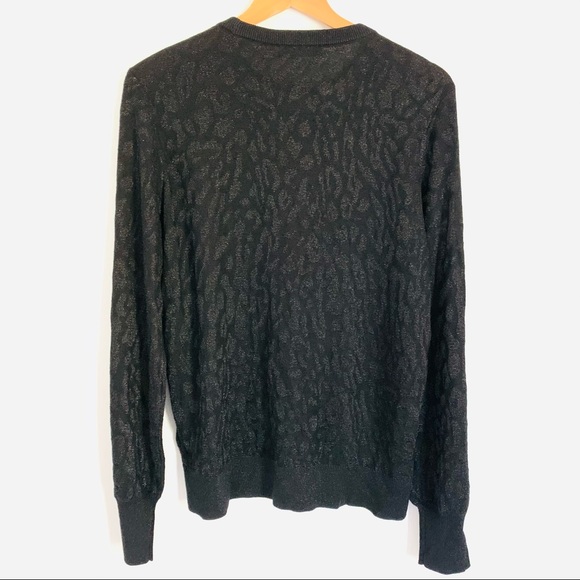 Ralph Lauren Metallic Black Sweater Animal Print - Picture 3 of 7